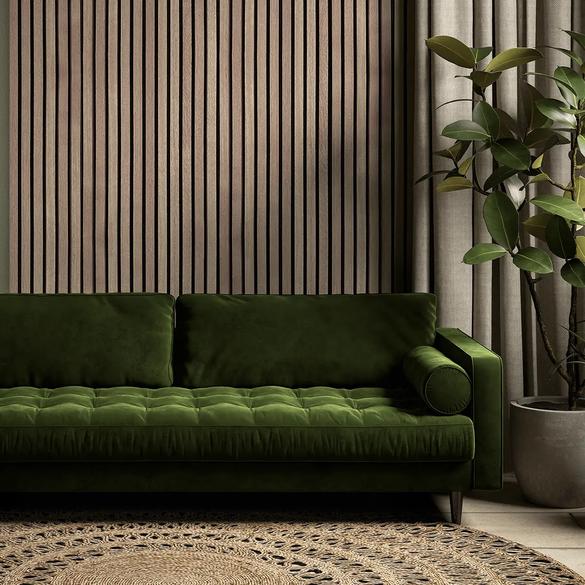 AkuPanel Mokka-Hout | 240cm x 60cm | 3-zijdig écht houtfineer - Image 4