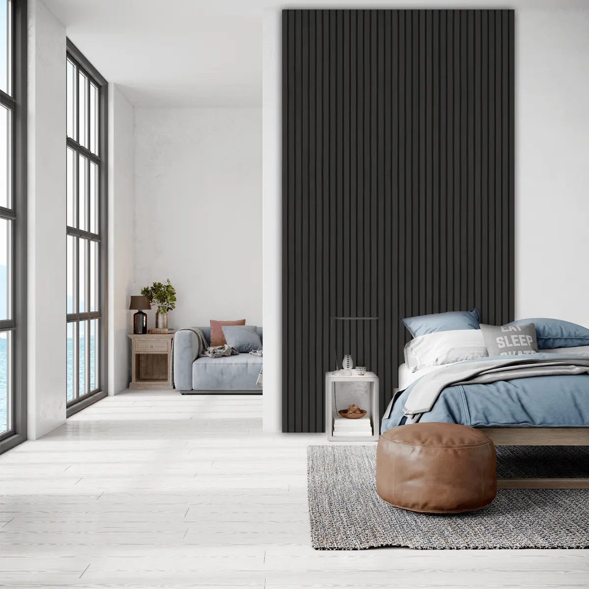 AkuPanel Zwart Eiken-Hout | 240cm x 60cm | 3-zijdig écht houtfineer - Image 11