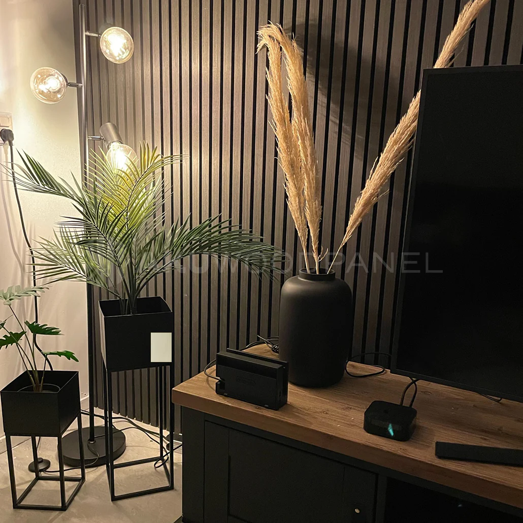 AkuPanel Zwart Eiken-Hout | 240cm x 60cm | 3-zijdig écht houtfineer - Image 5