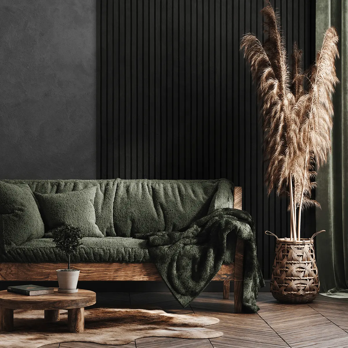 AkuPanel Zwart Eiken-Hout | 240cm x 60cm | 3-zijdig écht houtfineer - Image 9
