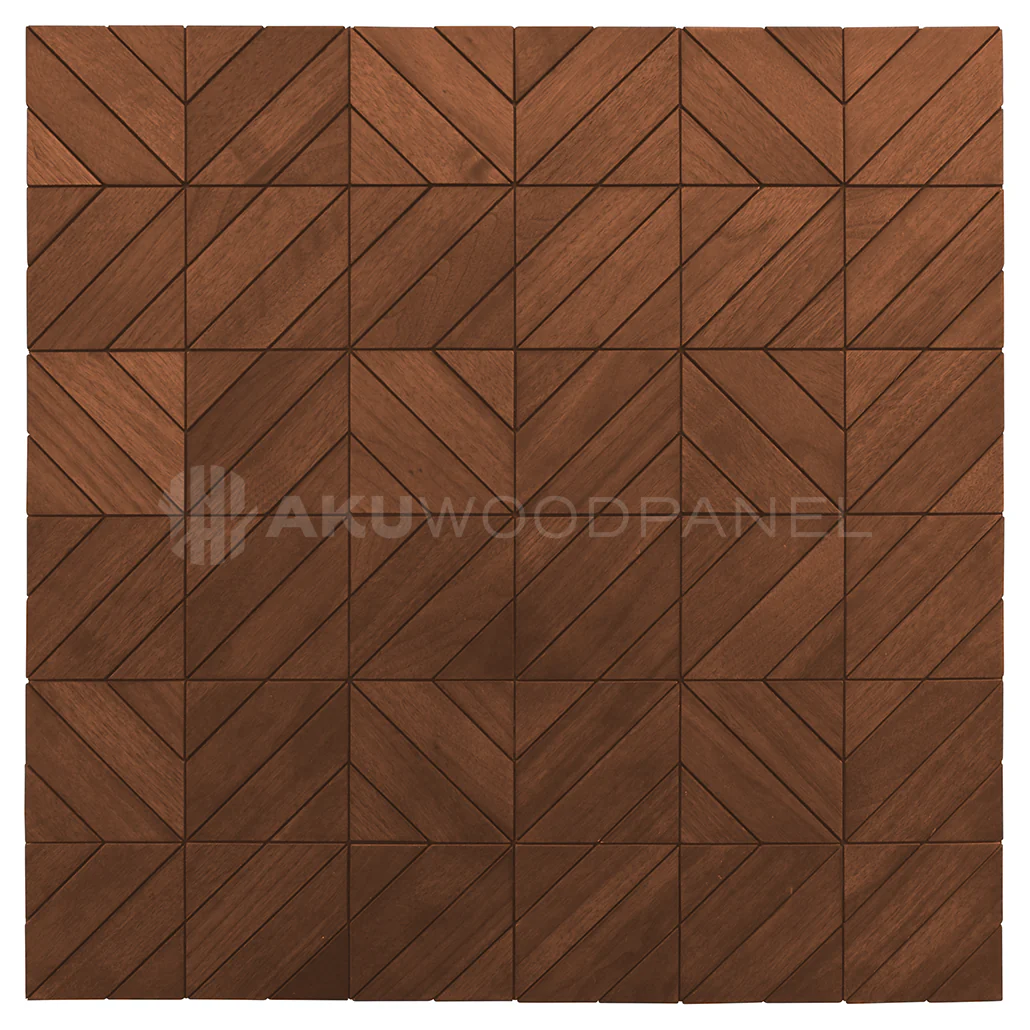 Decoratief Houten Wandpaneel | Clover - Smoked Brown | 60×60 cm | Amerikaans Notenhout - Image 2