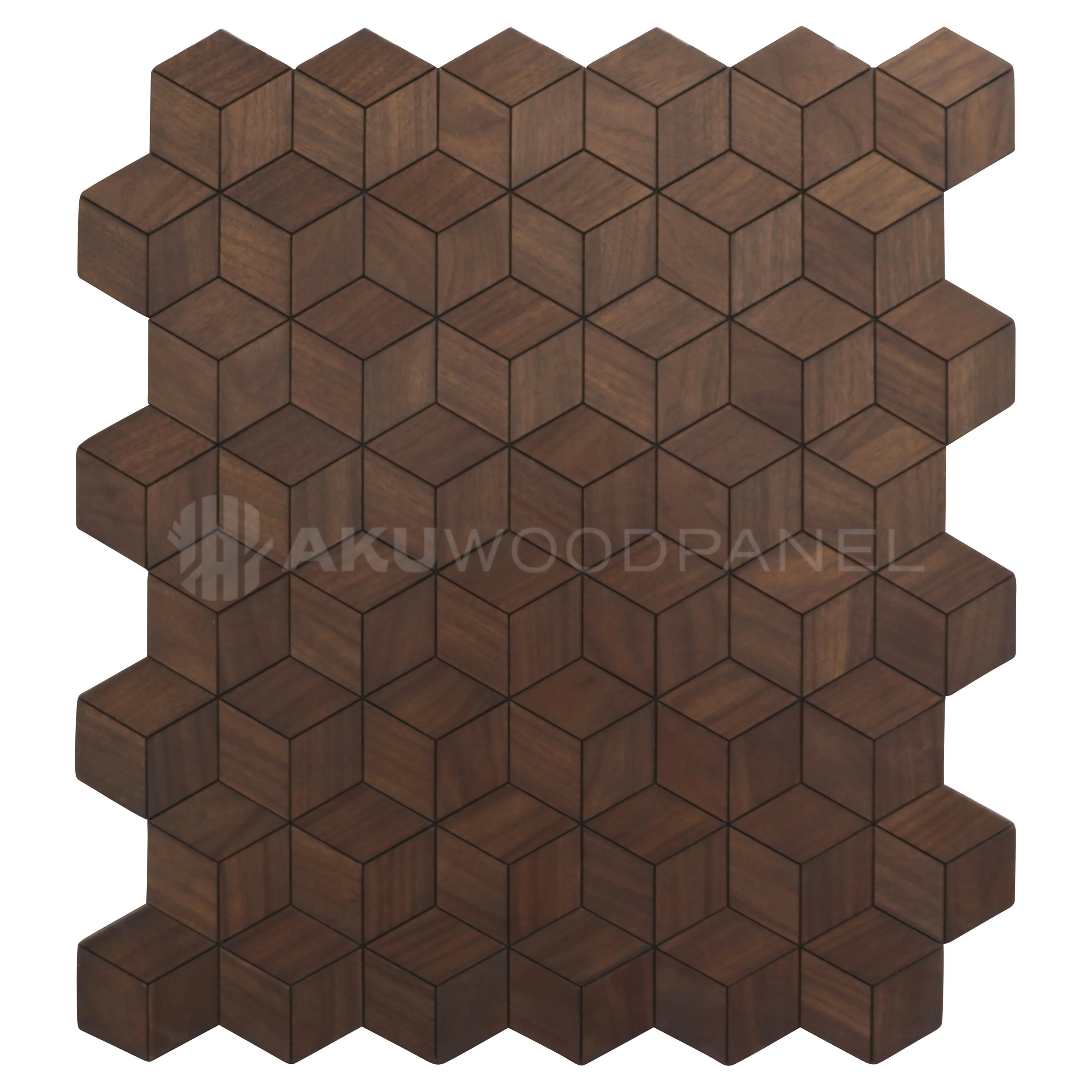 Decoratief Houten Wandpaneel | Lobelia - Rust Copper | 60×60 cm | Amerikaans Notenhout - Image 2