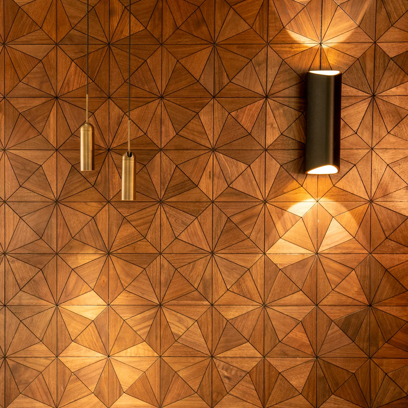 Decoratief Houten Wandpaneel | Nolan - Brown | 60×60 cm | Amerikaans Notenhout - Image 2