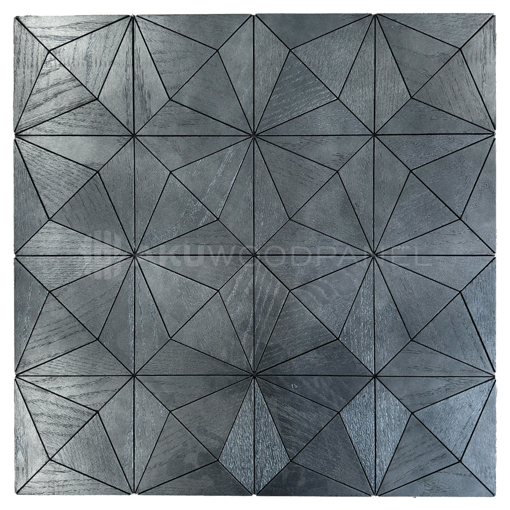 Decoratief Houten Wandpaneel | Nolan - Black | 60×60 cm | Amerikaans Notenhout - Image 2