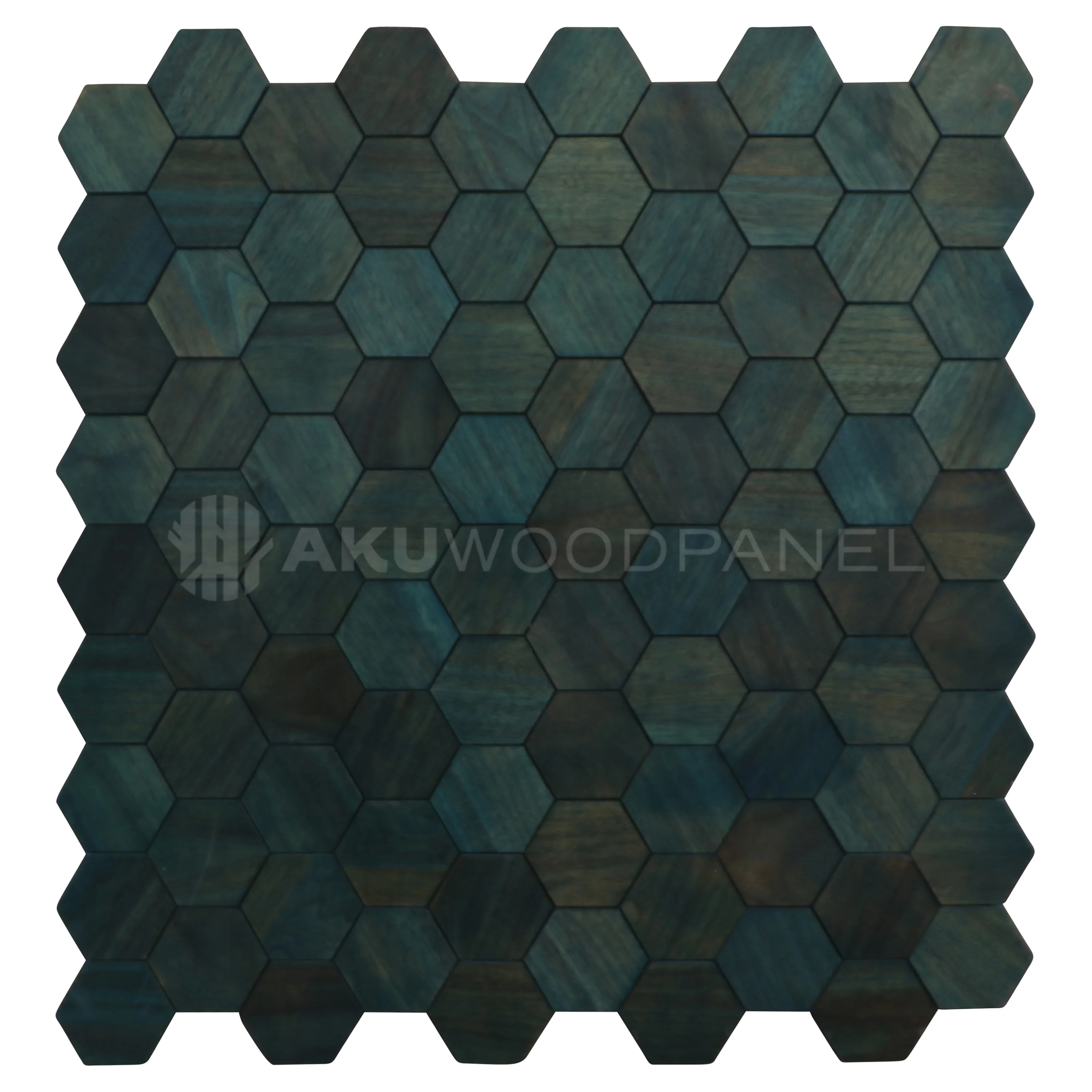 Decoratief Houten Wandpaneel | Snowdrop - Cadet Blue | 60×60 cm | Amerikaans Notenhout - Image 2