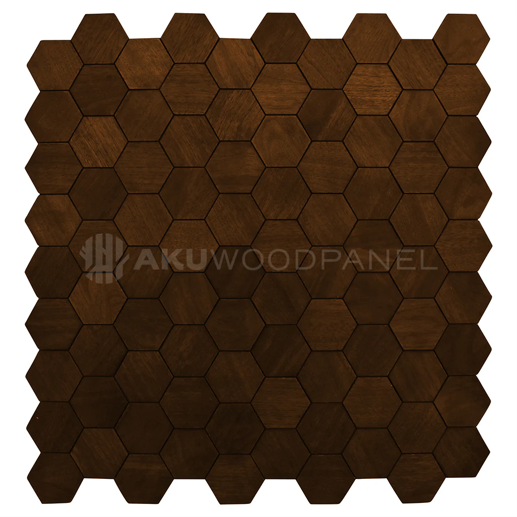 Decoratief Houten Wandpaneel | Snowdrop - Smoked Brown | 60×60 cm | Amerikaans Notenhout - Image 2