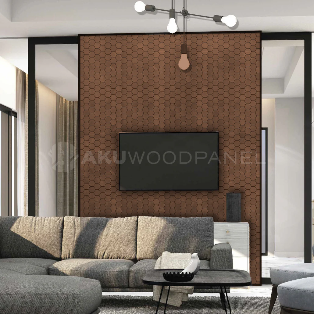 Decoratief Houten Wandpaneel | Snowdrop - Rose Black | 60×60 cm | Amerikaans Notenhout - Image 5
