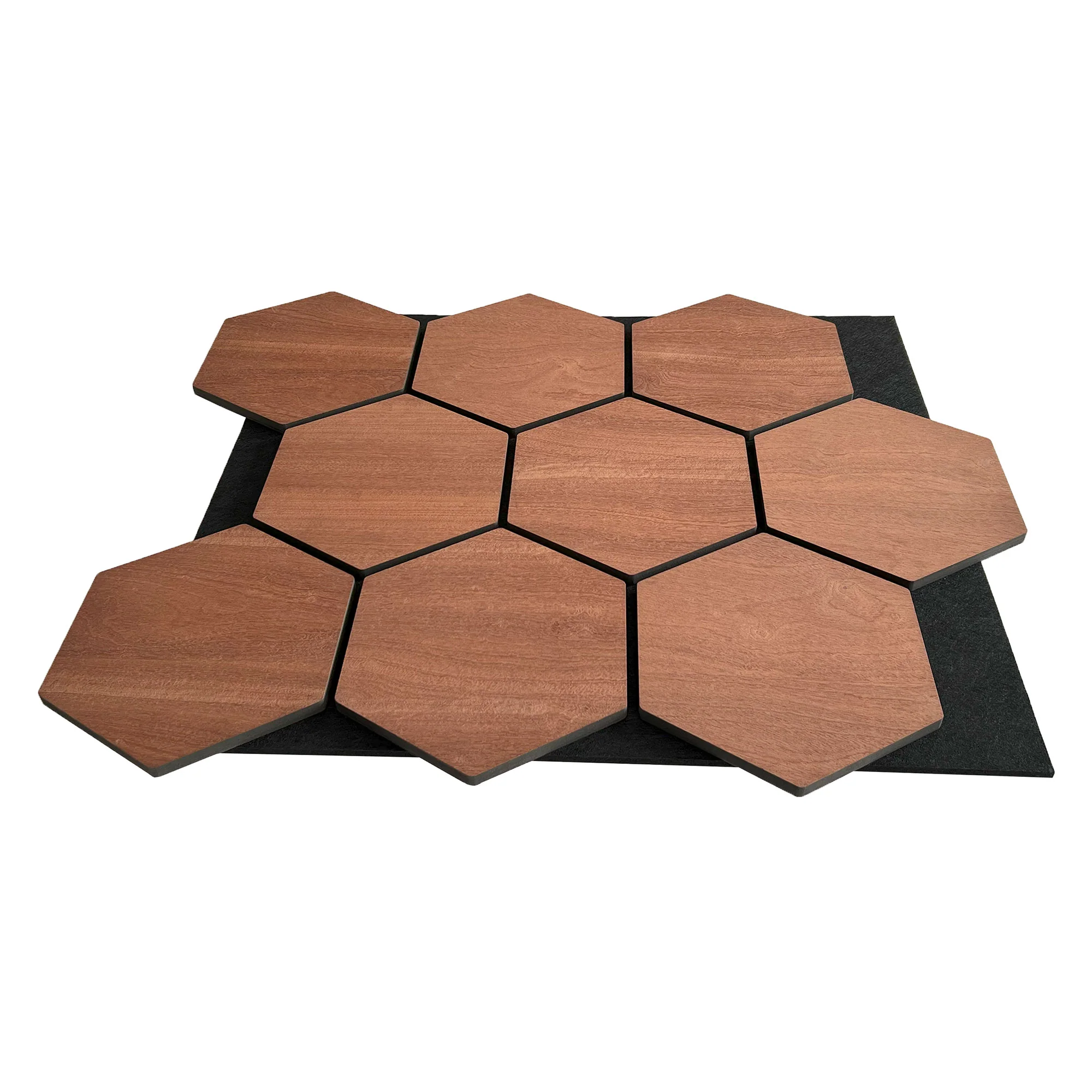 Hexagon Panel Gerookt Eiken 81CM | Akoestisch | Wanddecor | Zeshoekig - Image 4