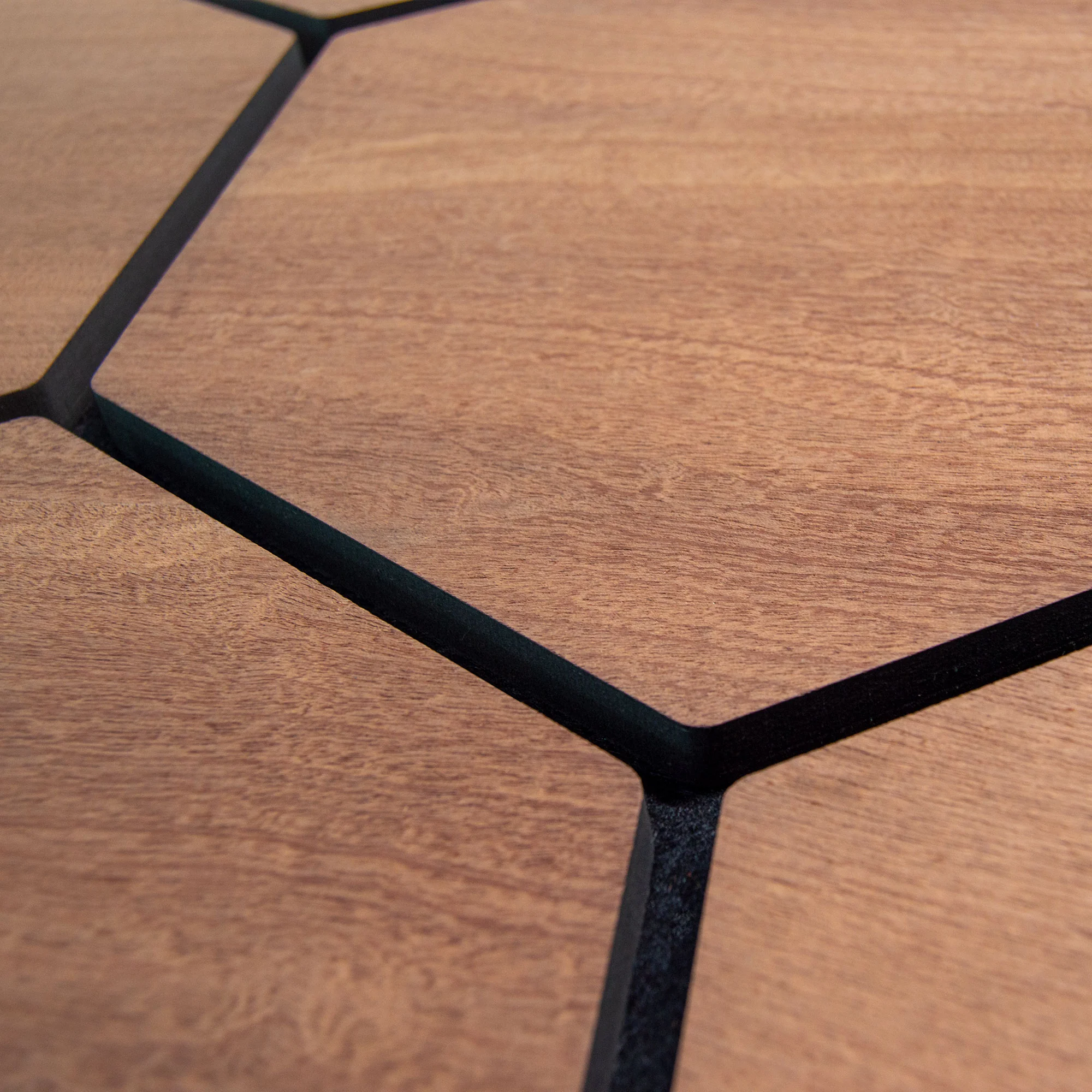 Hexagon Panel Gerookt Eiken 81CM | Akoestisch | Wanddecor | Zeshoekig - Image 6