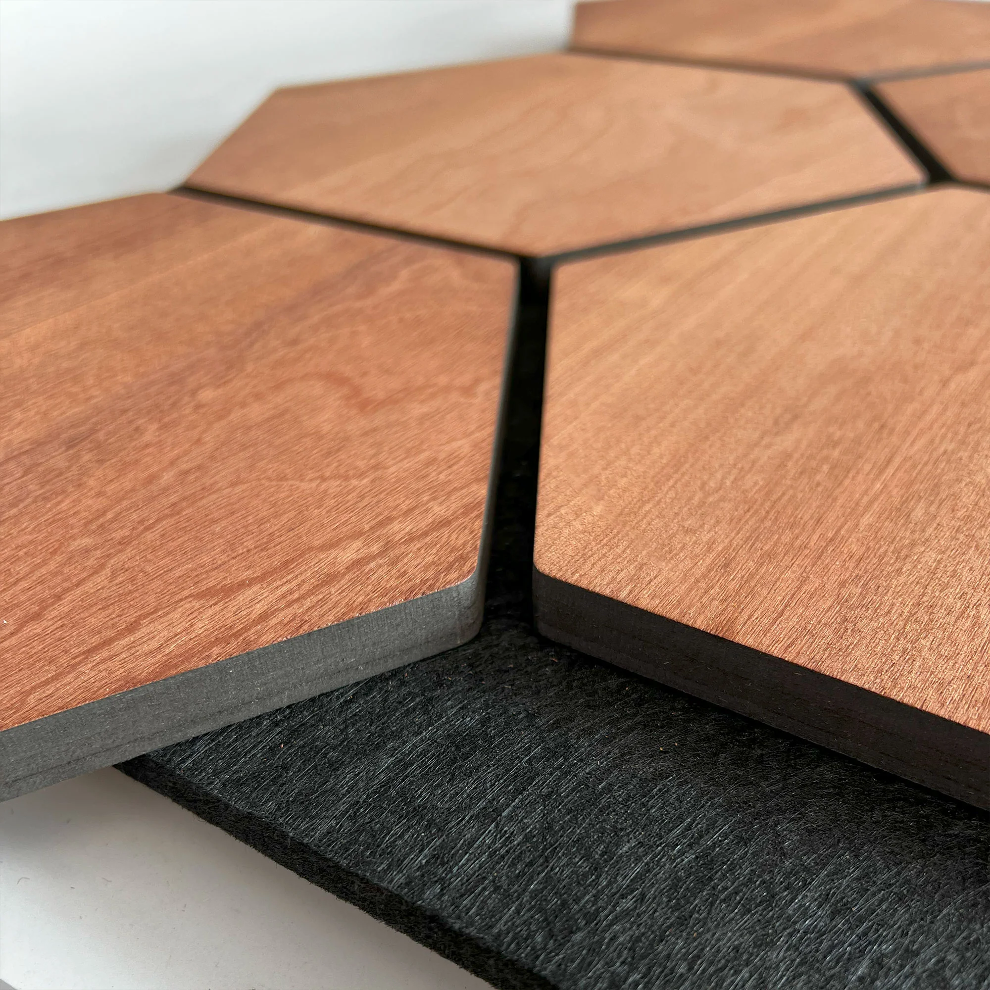 Hexagon Panel Gerookt Eiken 81CM | Akoestisch | Wanddecor | Zeshoekig - Image 8
