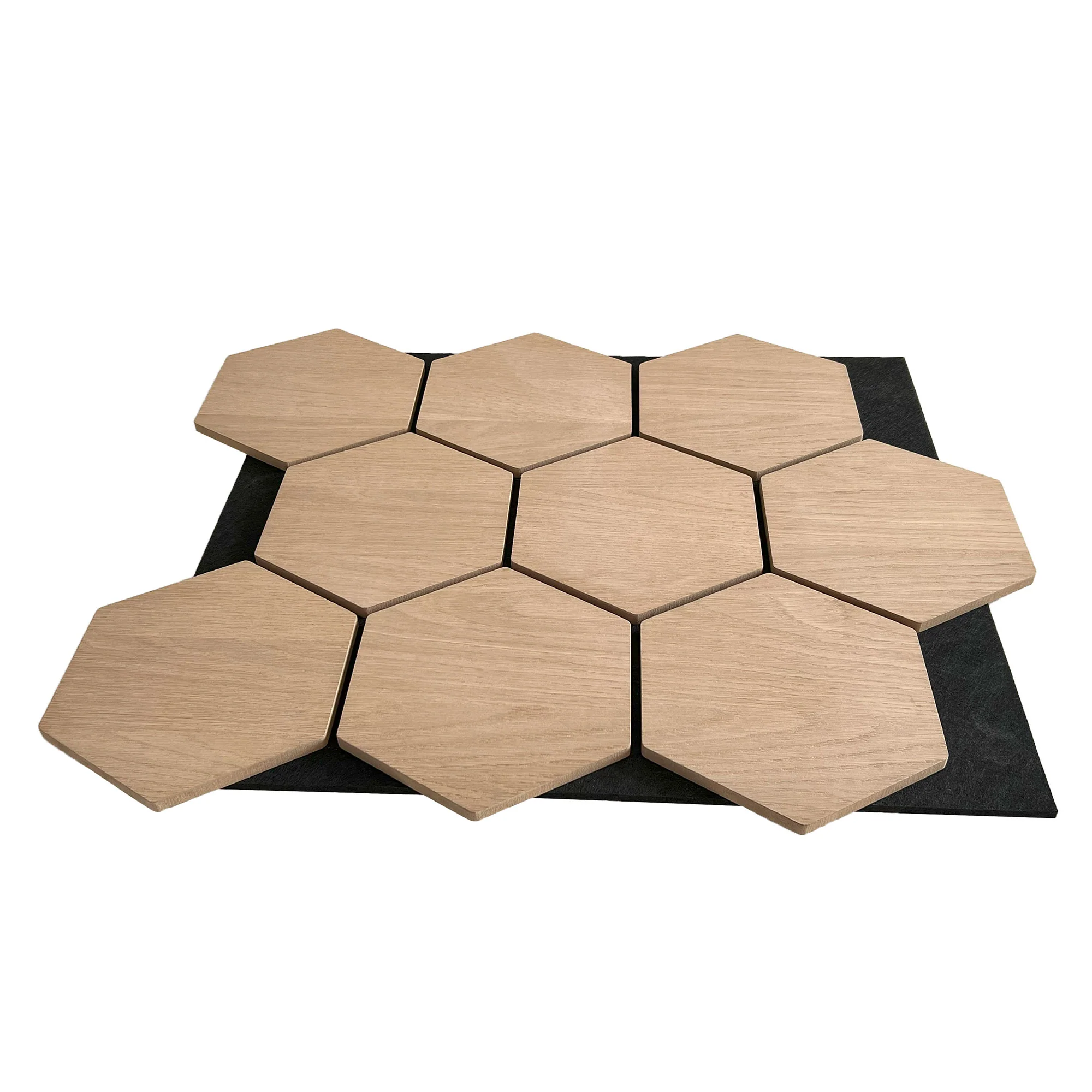 Hexagon Panel Naturel Eiken 81CM | Akoestisch | Wanddecor | Zeshoekig - Image 4