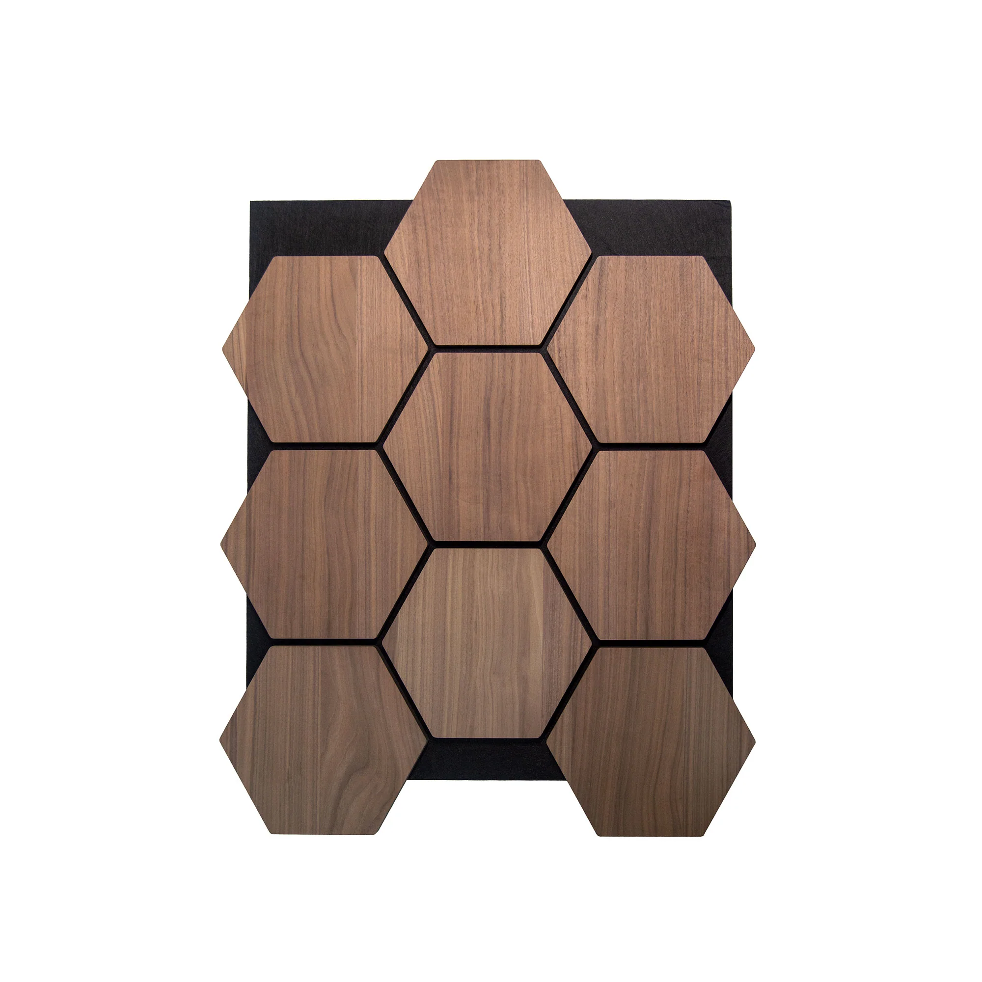 Hexagon Panel Walnoot 81CM | Akoestisch | Wanddecor | Zeshoekig - Image 2