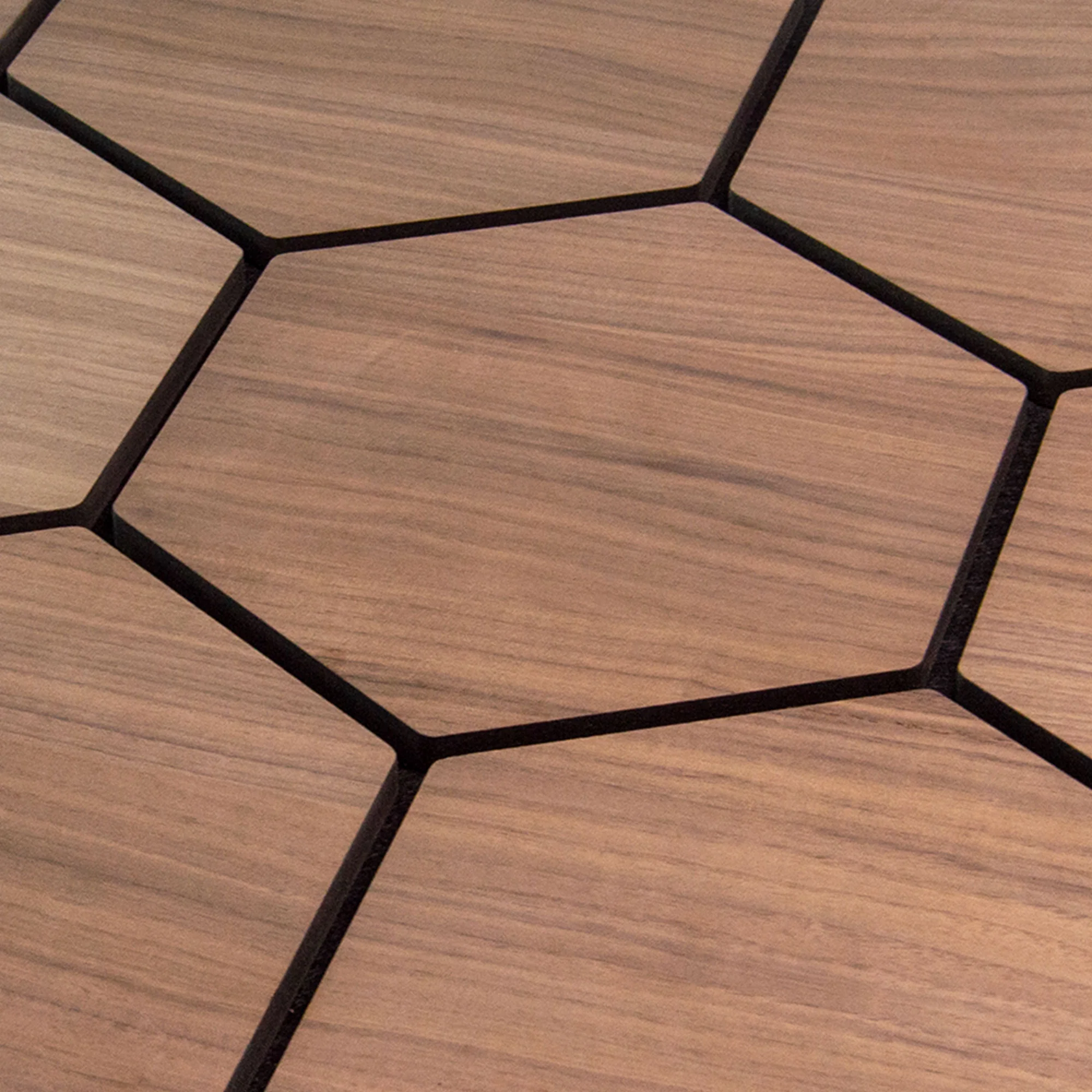 Hexagon Panel Walnoot 81CM | Akoestisch | Wanddecor | Zeshoekig - Image 6