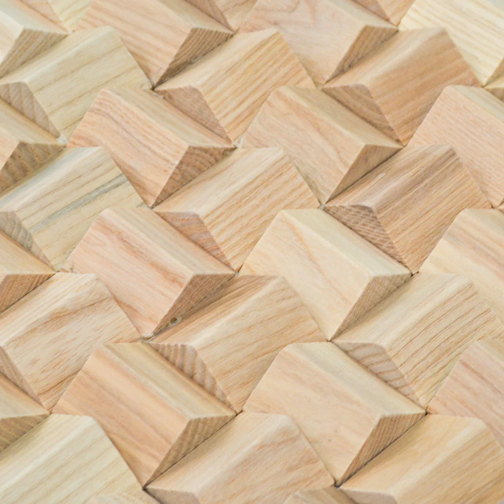 3D Houten Wandpaneel | Ash | 30×30 cm | Wanddecoratie - Image 4
