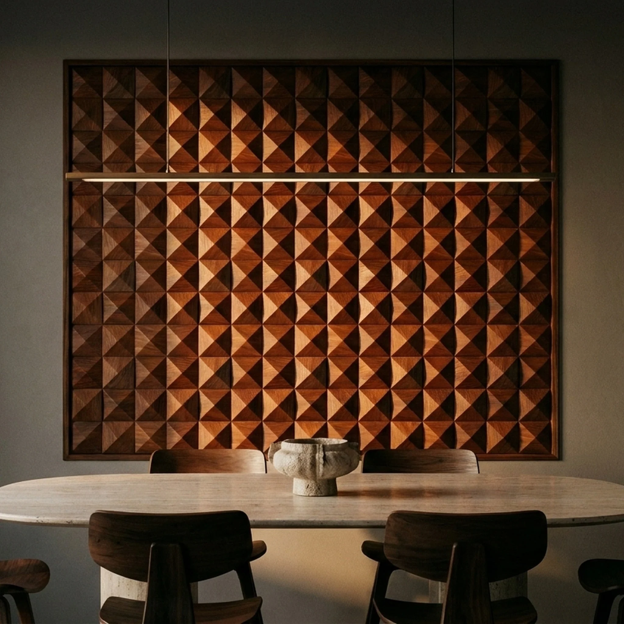 3D Houten Wandpaneel | Cumaru Deep | 30×30 cm | Wanddecoratie - Image 3