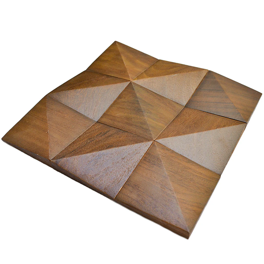 3D Houten Wandpaneel | Cumaru Deep | 30×30 cm | Wanddecoratie - Image 4