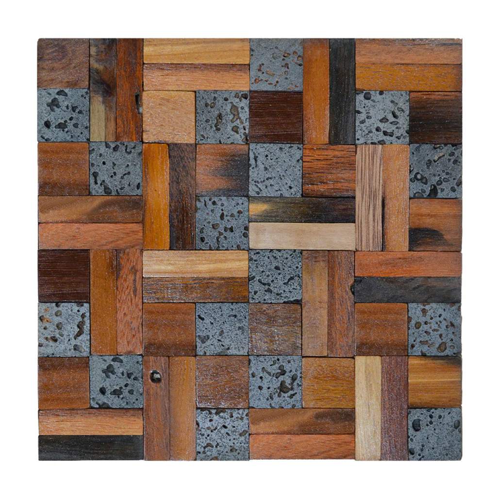 3D Houten Wandpaneel | Lava Mix | 30×30 cm | Wanddecoratie - Image 2