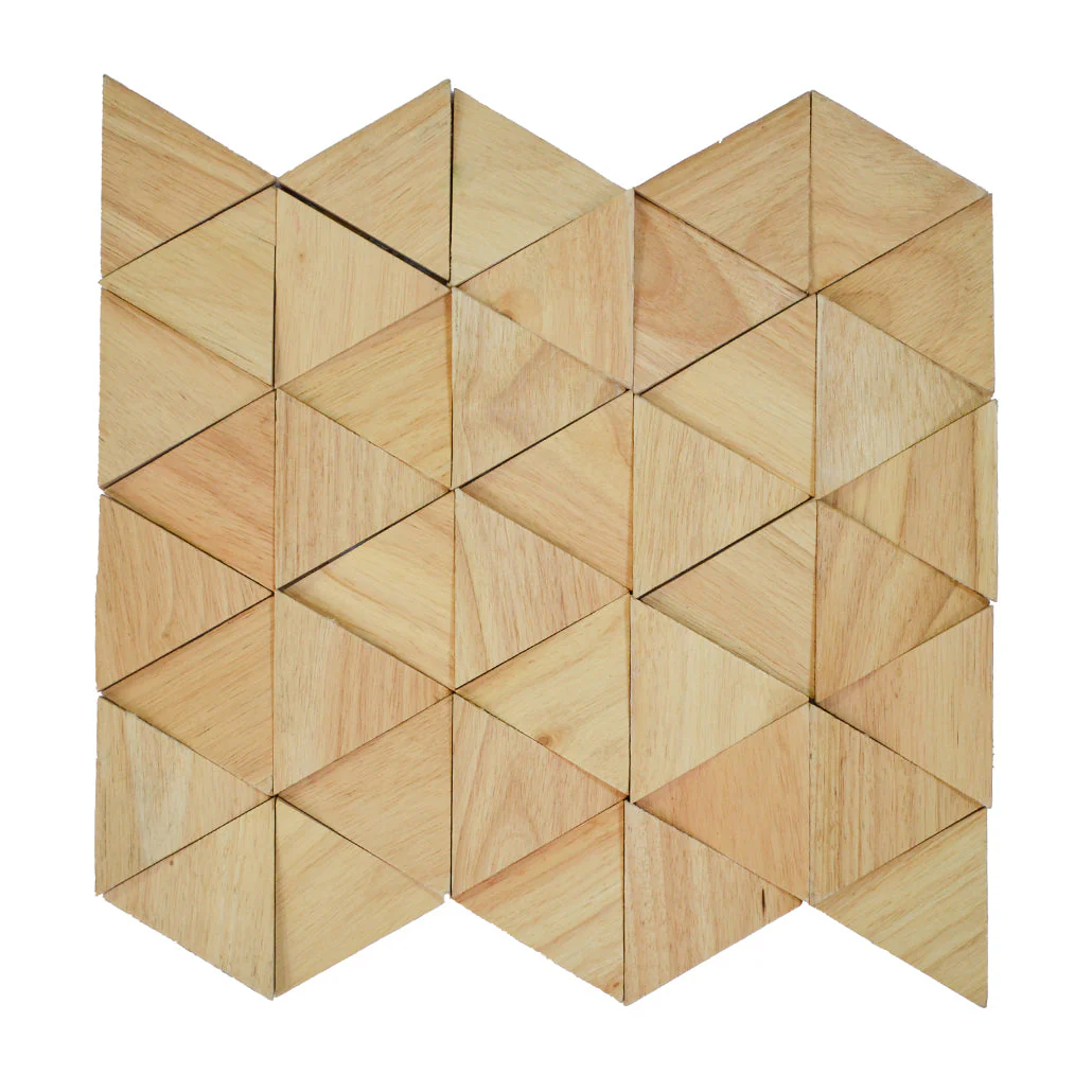 3D Houten Wandpaneel | Rubberwood Compact | 28×30 cm | Wanddecoratie - Image 2