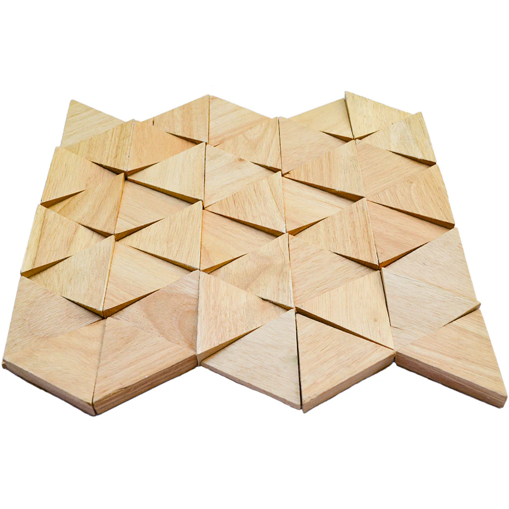 3D Houten Wandpaneel | Rubberwood Compact | 28×30 cm | Wanddecoratie - Image 6