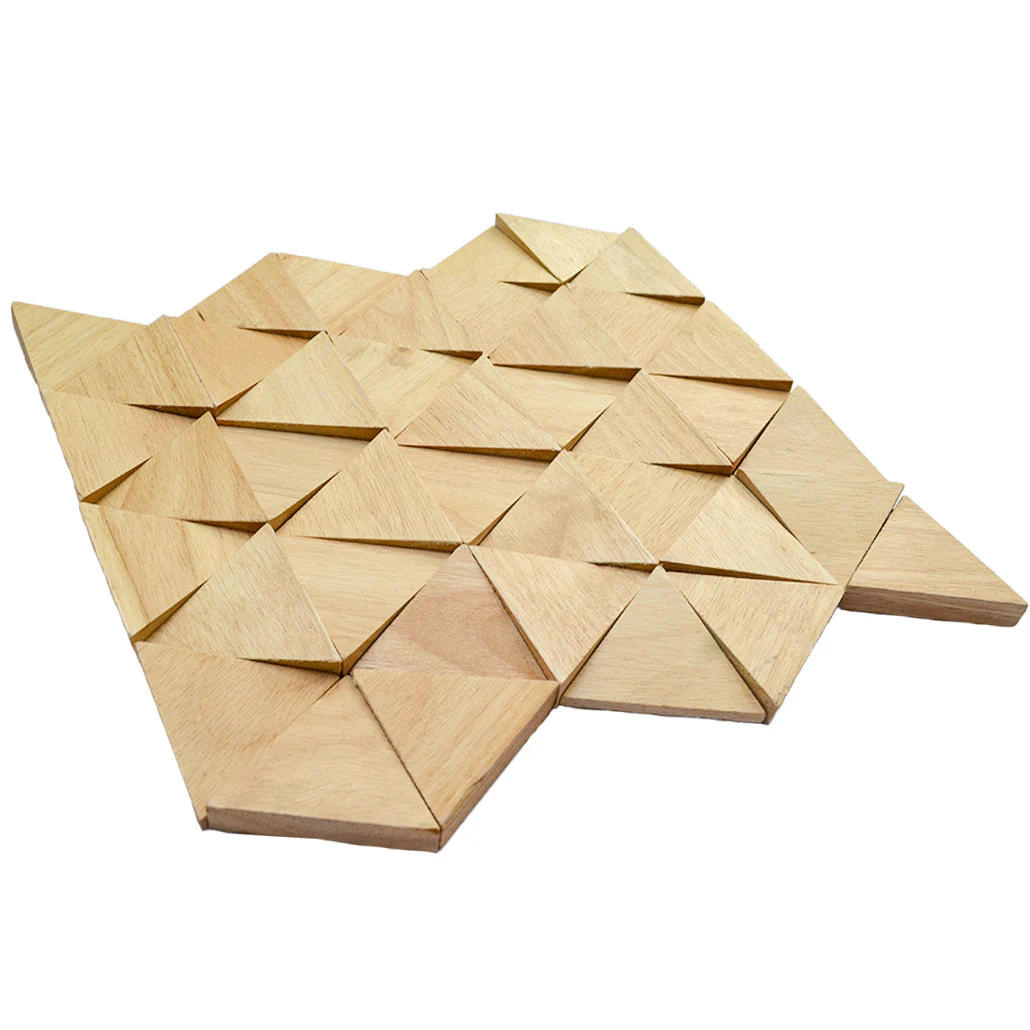 3D Houten Wandpaneel | Rubberwood Compact | 28×30 cm | Wanddecoratie - Image 8