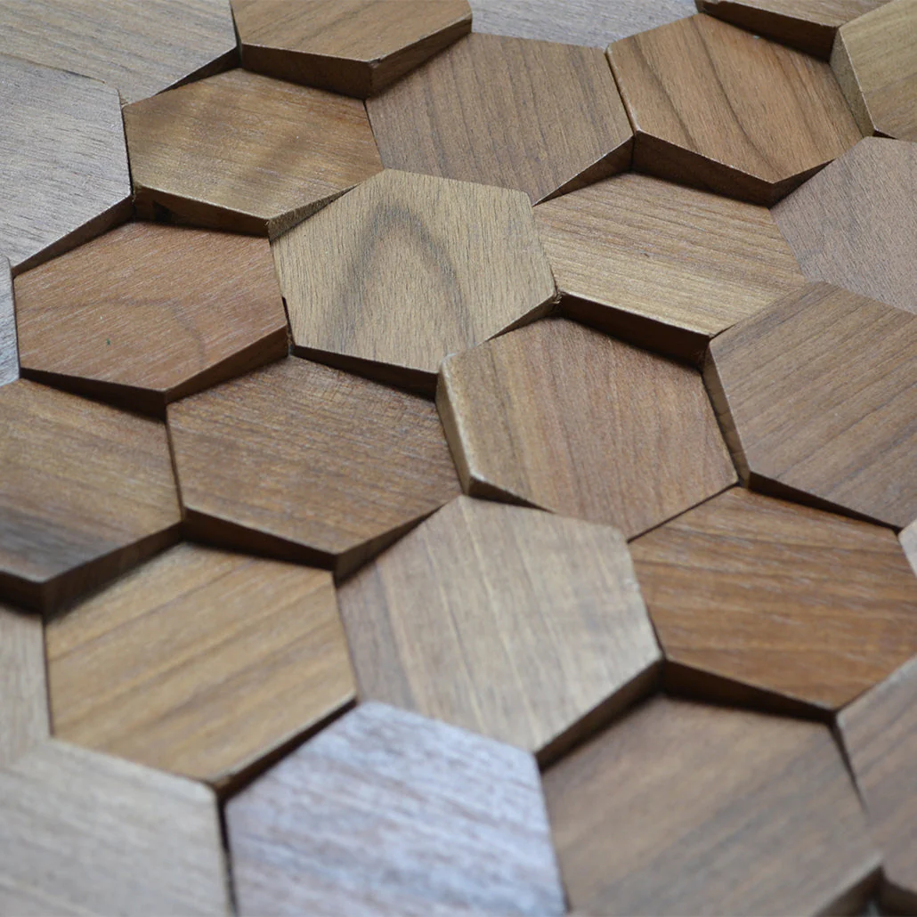 3D Houten Wandpaneel | Walnoot Velvet | 31×30 cm | Wanddecoratie - Image 8