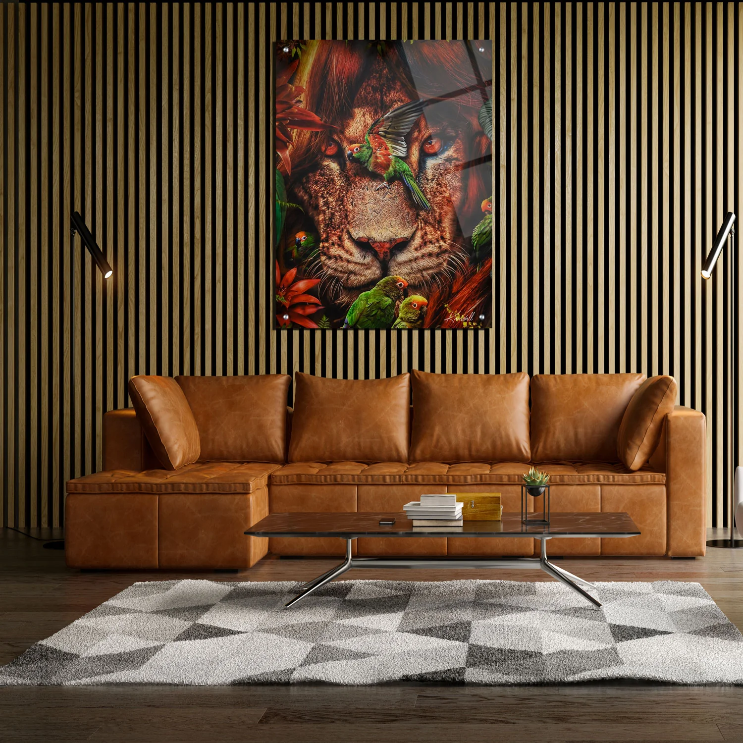 Canvas | Plexiglas Schilderij - King of the Jungle - Image 3