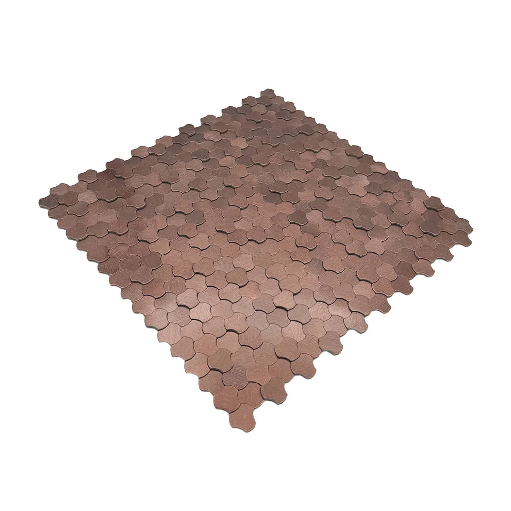Zelfklevende Mozaïektegels Metaal | Driepas 3D Koper | 30,5×29,6 cm | Keuken, Bad & WC - Image 6