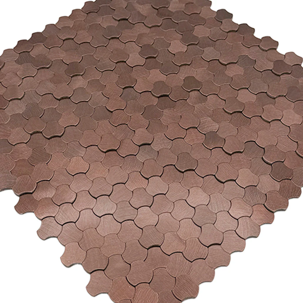 Zelfklevende Mozaïektegels Metaal | Driepas 3D Koper | 30,5×29,6 cm | Keuken, Bad & WC - Image 8