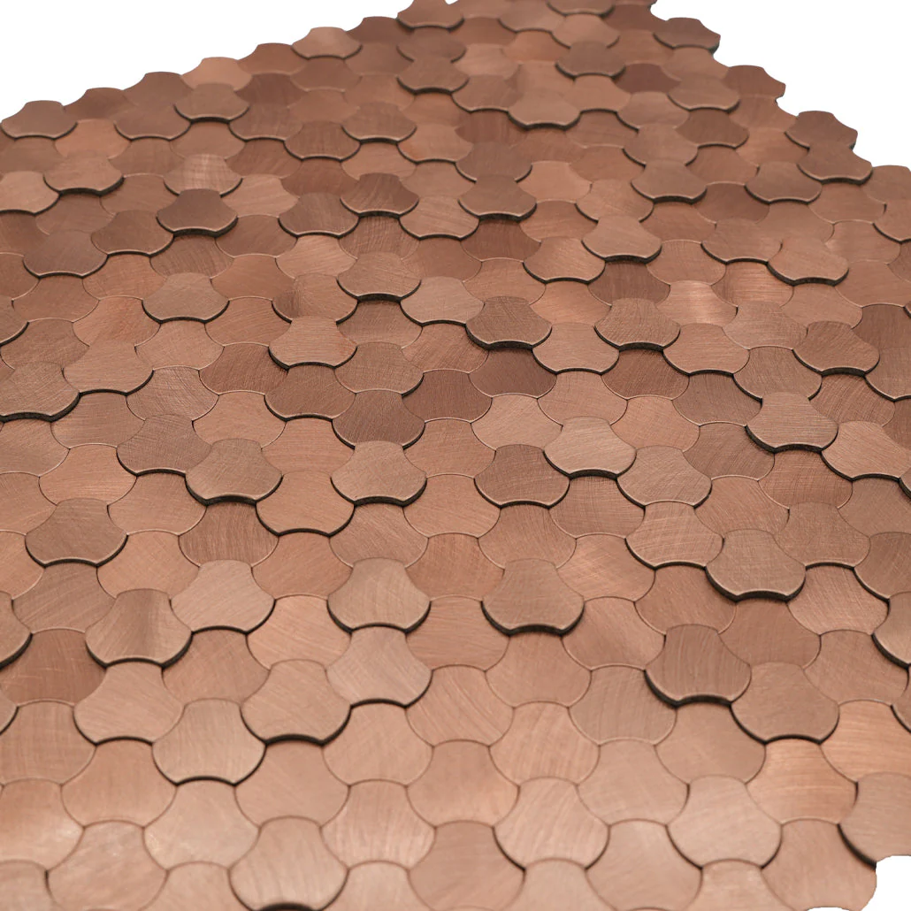 Zelfklevende Mozaïektegels Metaal | Driepas 3D Koper | 30,5×29,6 cm | Keuken, Bad & WC - Image 8