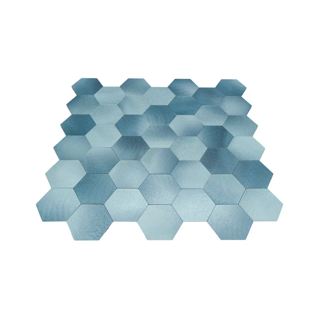 Zelfklevende Mozaïektegels Metaal | Hexagon Blauw | 28,8×29,2 cm | Keuken, Bad & WC - Image 4