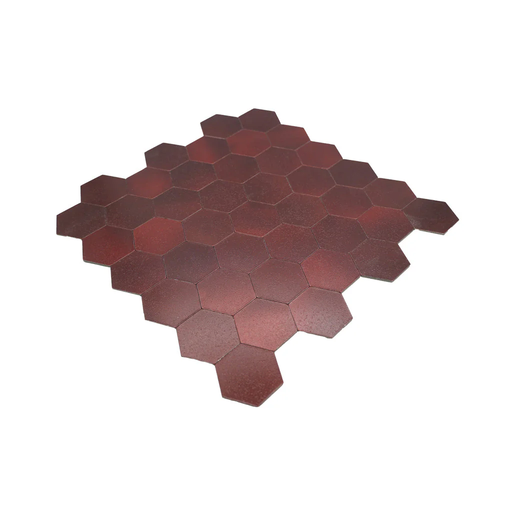 Zelfklevende Mozaïektegels Metaal | Hexagon Bordeaux | 28,8×29,2 cm | Keuken, Bad & WC - Image 6