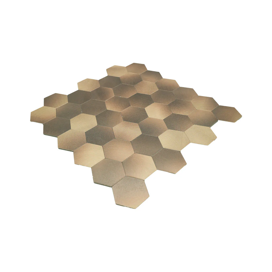 Zelfklevende Mozaïektegels Metaal | Hexagon Goud | 28,8×29,2 cm | Keuken, Bad & WC - Image 4