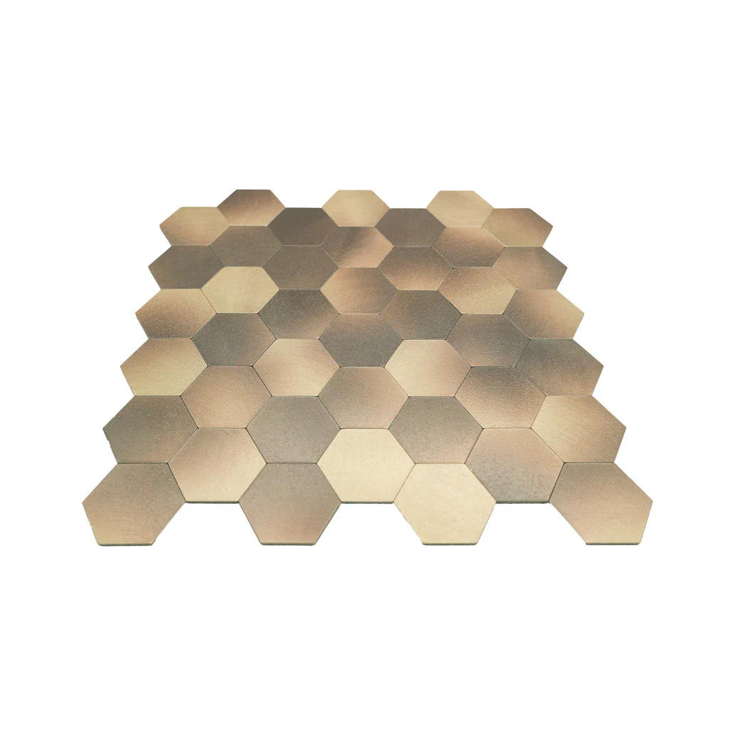 Zelfklevende Mozaïektegels Metaal | Hexagon Goud | 28,8×29,2 cm | Keuken, Bad & WC - Image 6