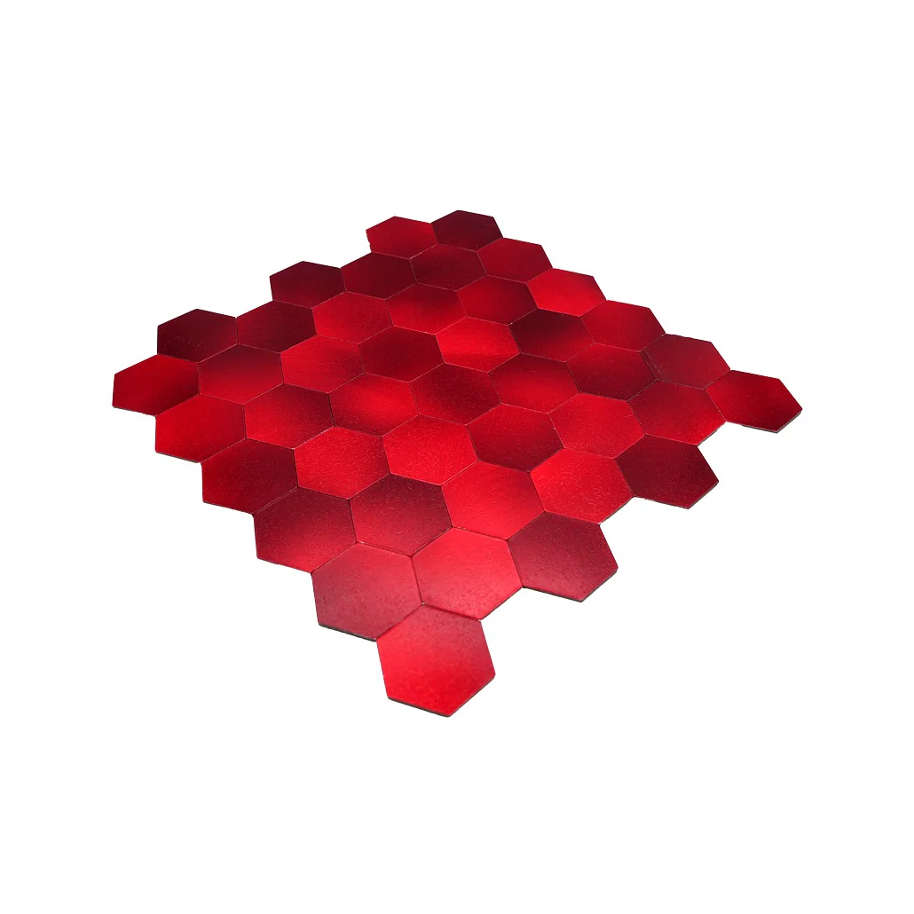 Zelfklevende Mozaïektegels Metaal | Hexagon Rood | 28,8×29,2 cm | Keuken, Bad & WC - Image 6