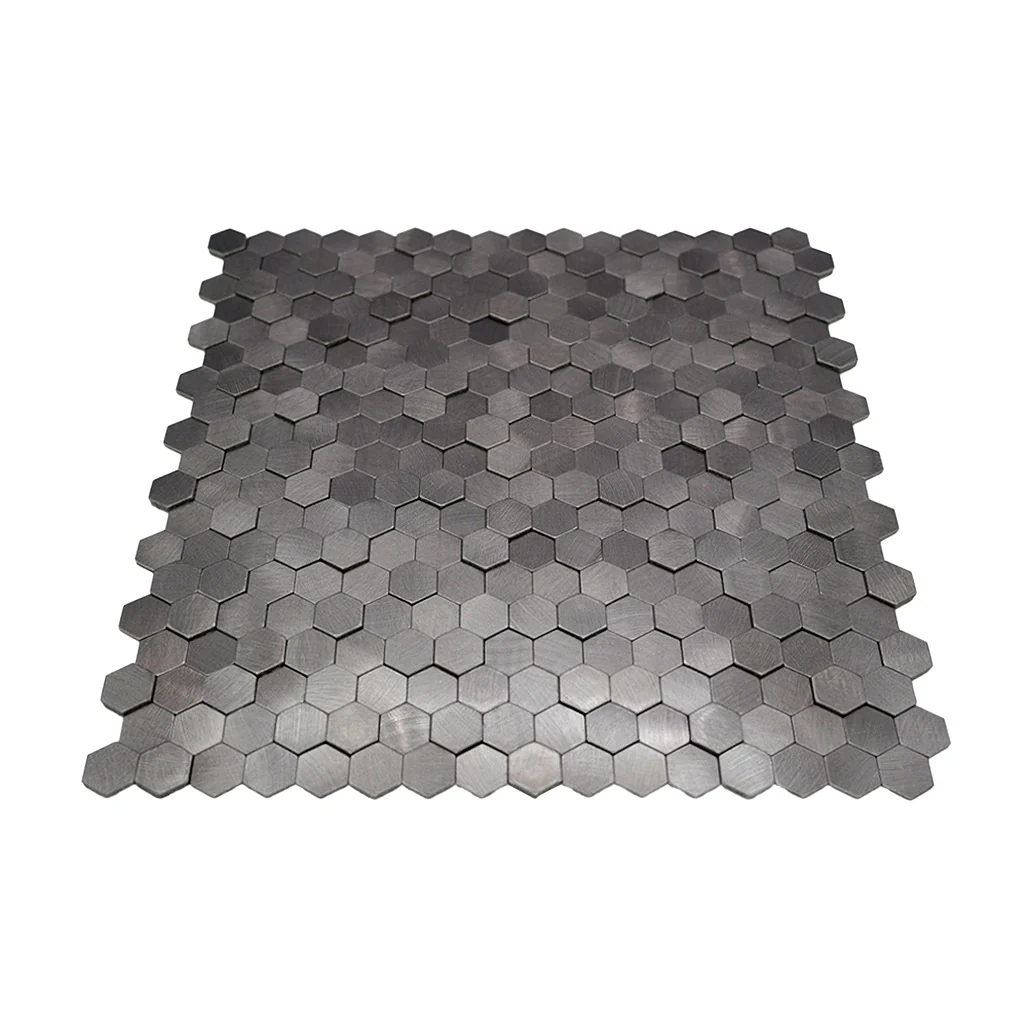 Zelfklevende Mozaïektegels Metaal | Mini Hexagon 3D Antraciet | 29,8×30,7 cm | Keuken, Bad & WC - Image 4