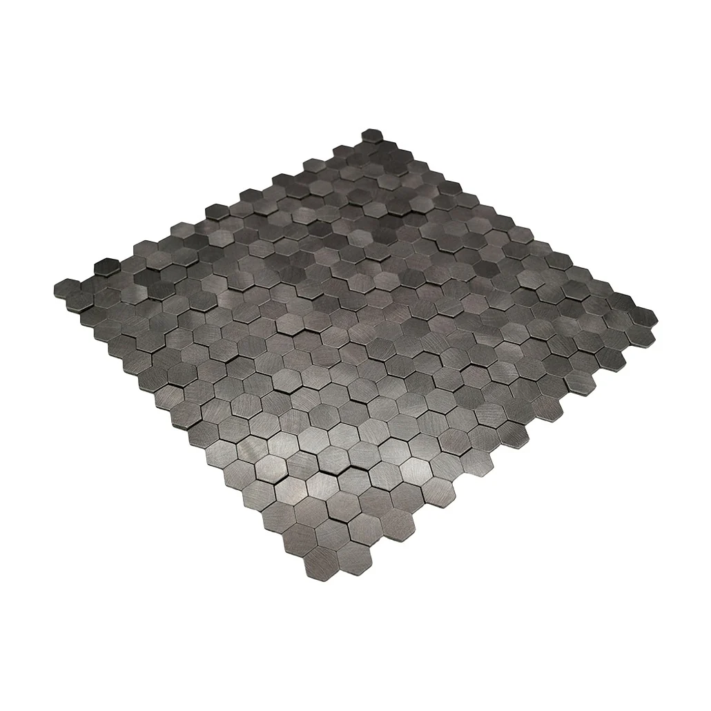 Zelfklevende Mozaïektegels Metaal | Mini Hexagon 3D Antraciet | 29,8×30,7 cm | Keuken, Bad & WC - Image 6
