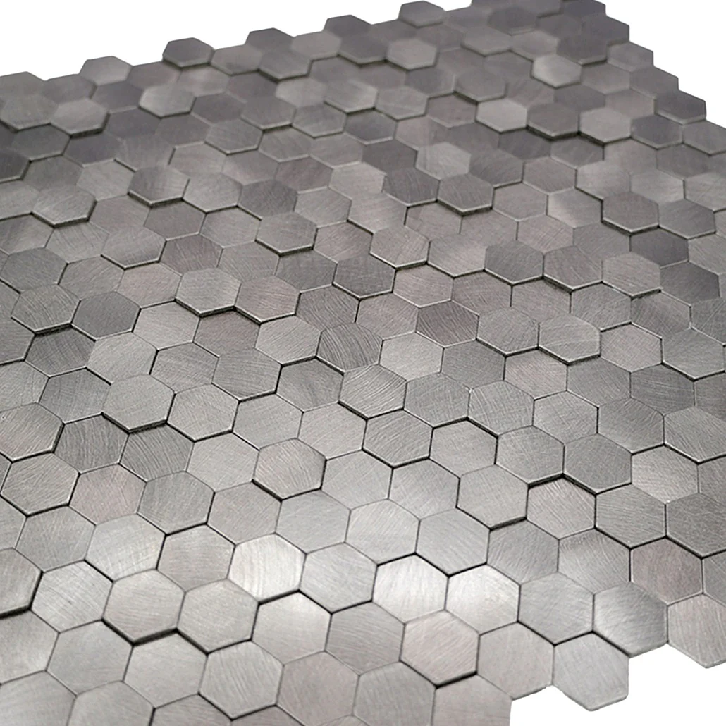 Zelfklevende Mozaïektegels Metaal | Mini Hexagon 3D Antraciet | 29,8×30,7 cm | Keuken, Bad & WC - Image 8