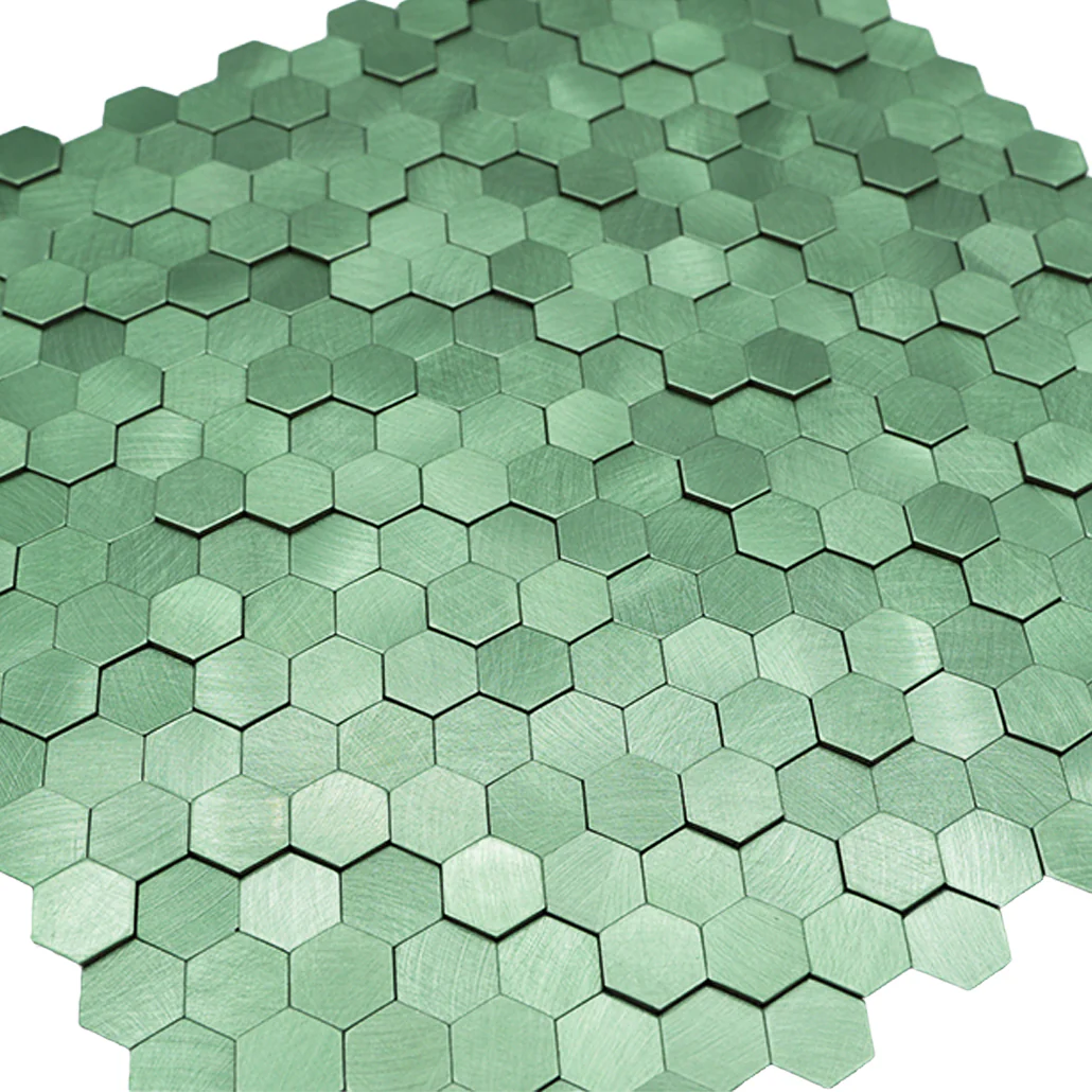 Zelfklevende Mozaïektegels Metaal | Mini Hexagon 3D Pastelgroen | 29,8×30,7 cm | Keuken, Bad & WC - Image 8