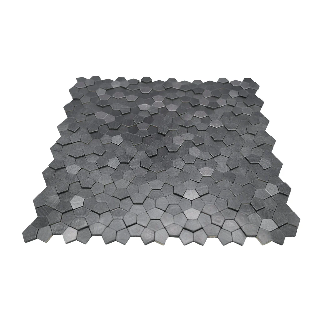 Zelfklevende Mozaïektegels Metaal | Pentagon 3D Antraciet | 28,2×28,2 cm | Keuken, Bad & WC - Image 4