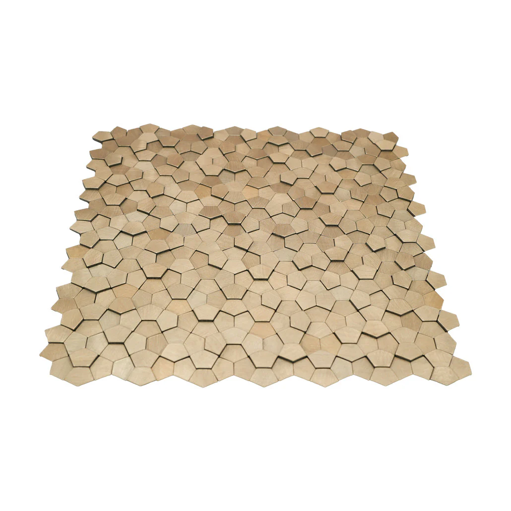 Zelfklevende Mozaïektegels Metaal | Pentagon 3D Champagne | 28,2×28,2 cm | Keuken, Bad & WC - Image 4