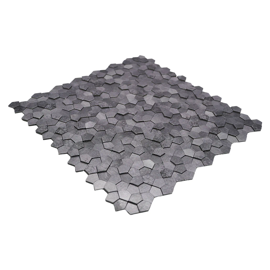 Zelfklevende Mozaïektegels Metaal | Pentagon 3D Grijs | 28,2×28,2 cm | Keuken, Bad & WC - Image 6