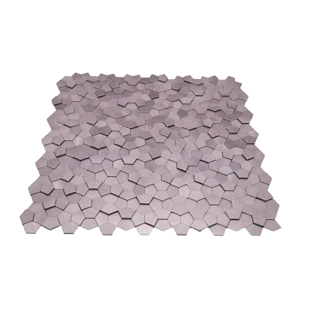 Zelfklevende Mozaïektegels Metaal | Pentagon 3D Roze | 28,2×28,2 cm | Keuken, Bad & WC - Image 4