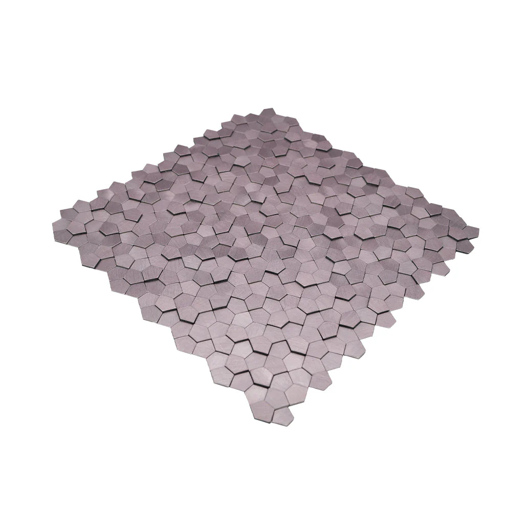 Zelfklevende Mozaïektegels Metaal | Pentagon 3D Roze | 28,2×28,2 cm | Keuken, Bad & WC - Image 6