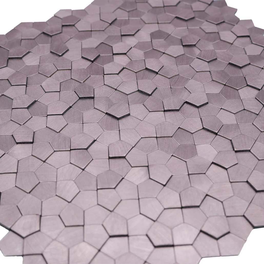 Zelfklevende Mozaïektegels Metaal | Pentagon 3D Roze | 28,2×28,2 cm | Keuken, Bad & WC - Image 8