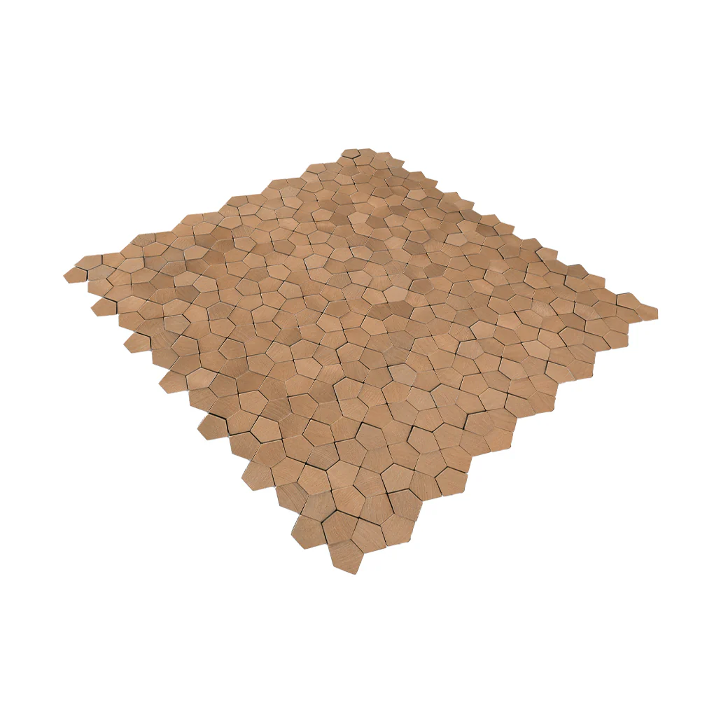 Zelfklevende Mozaïektegels Metaal | Pentagon 3D Zalm | 28,2×28,2 cm | Keuken, Bad & WC - Image 6