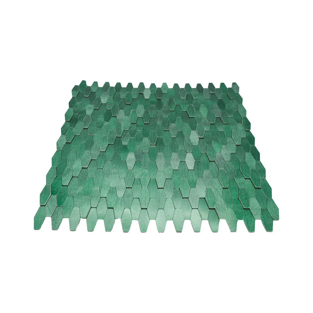 Zelfklevende Mozaïektegels Metaal | Picket 3D Donkergroen | 31×30 cm | Keuken, Bad & WC - Image 4