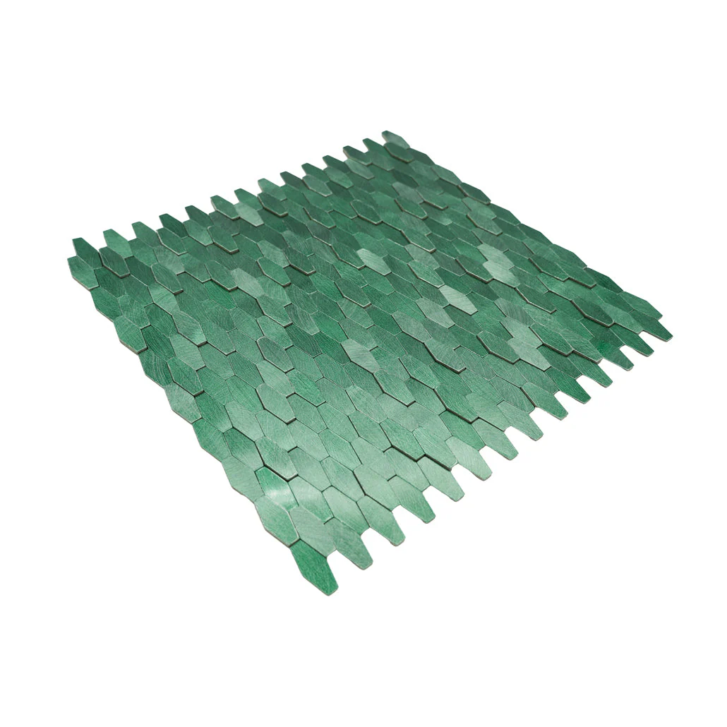 Zelfklevende Mozaïektegels Metaal | Picket 3D Donkergroen | 31×30 cm | Keuken, Bad & WC - Image 6