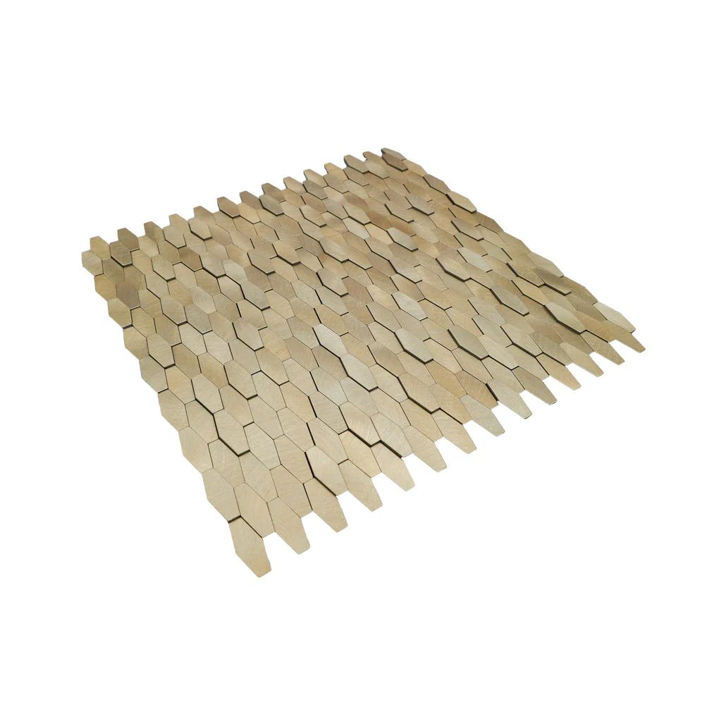 Zelfklevende Mozaïektegels Metaal | Picket 3D Goud | 31×30 cm | Keuken, Bad & WC - Image 6