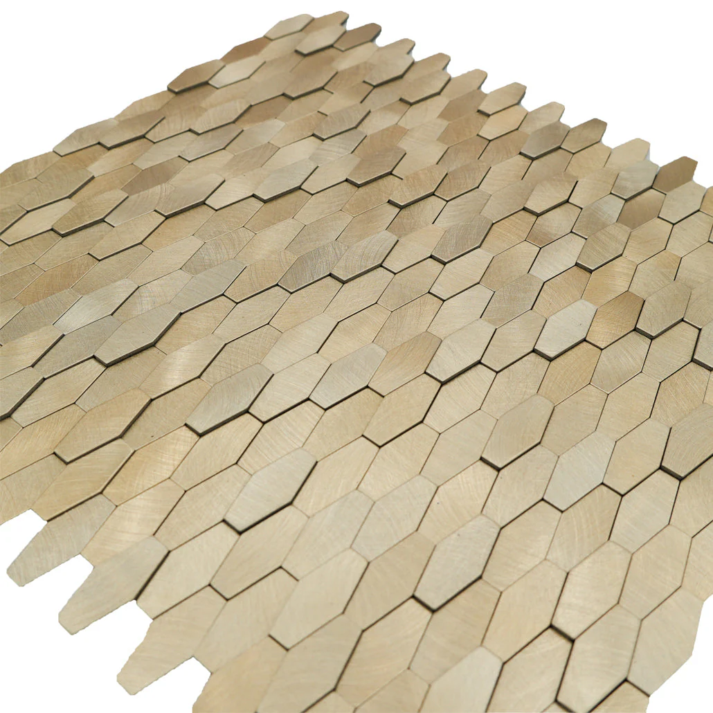 Zelfklevende Mozaïektegels Metaal | Picket 3D Goud | 31×30 cm | Keuken, Bad & WC - Image 8