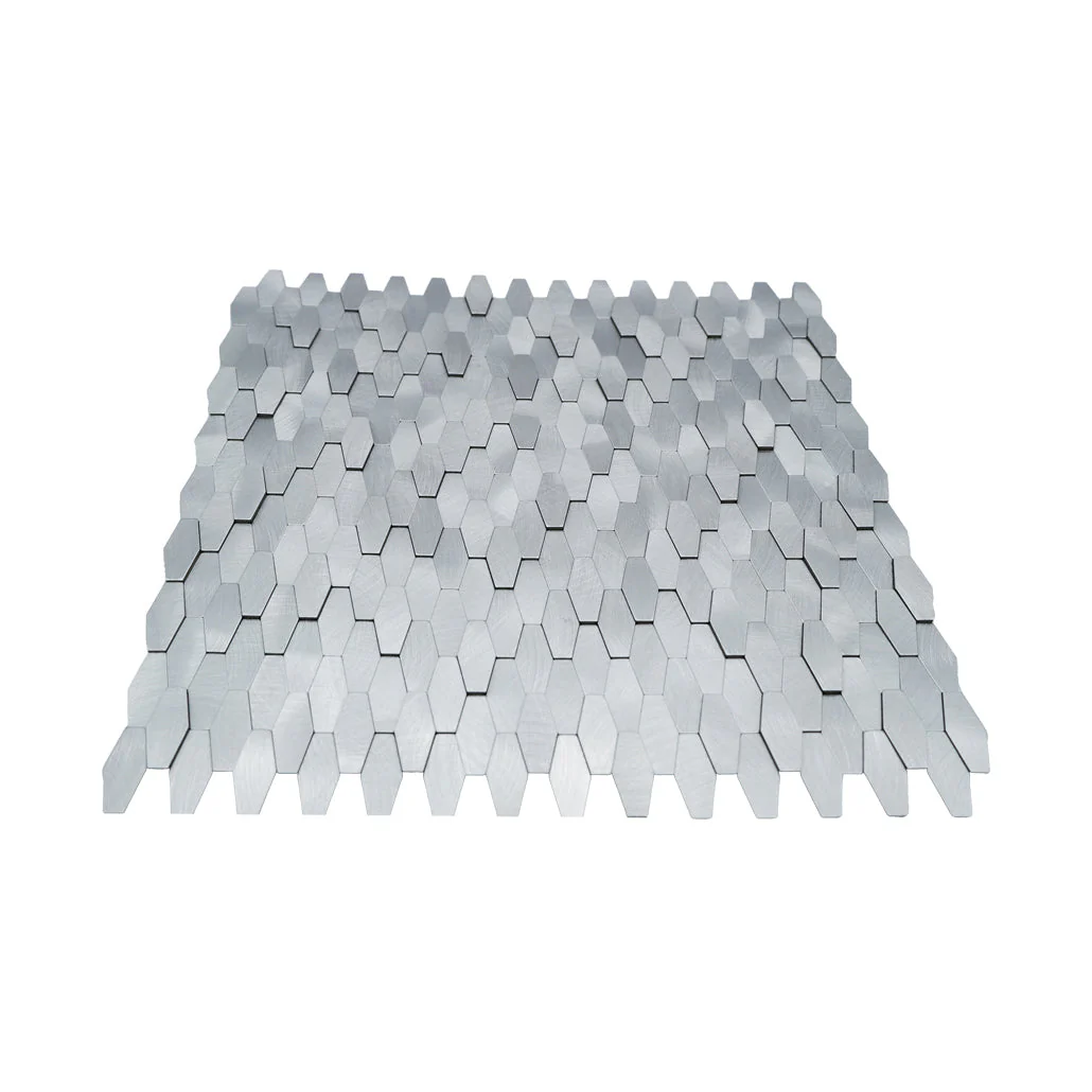 Zelfklevende Mozaïektegels Metaal | Picket 3D Zilver | 31×30 cm | Keuken, Bad & WC - Image 4